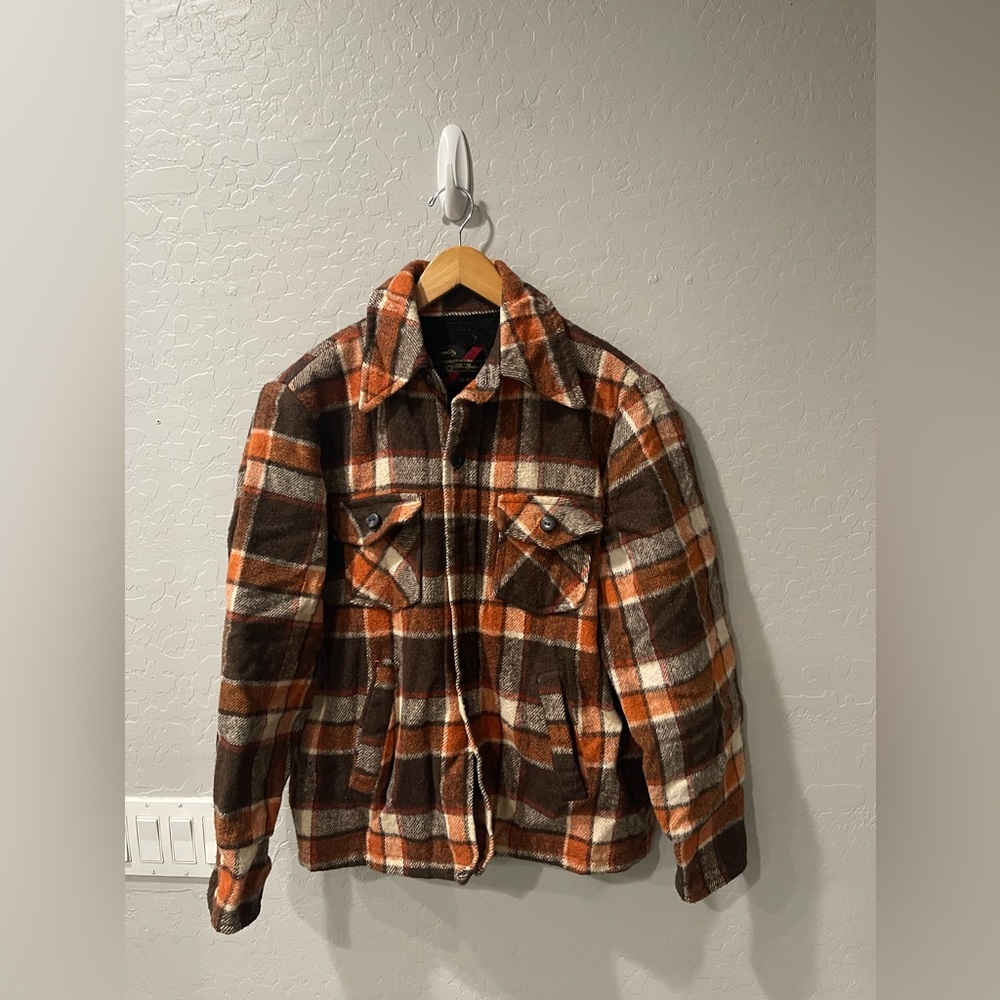 Vintage‎ Sears Outerwear Flannel Fleece Button Up 38 Reg